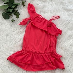 Girls Boutique One shoulder Drop Waist Easter Dress